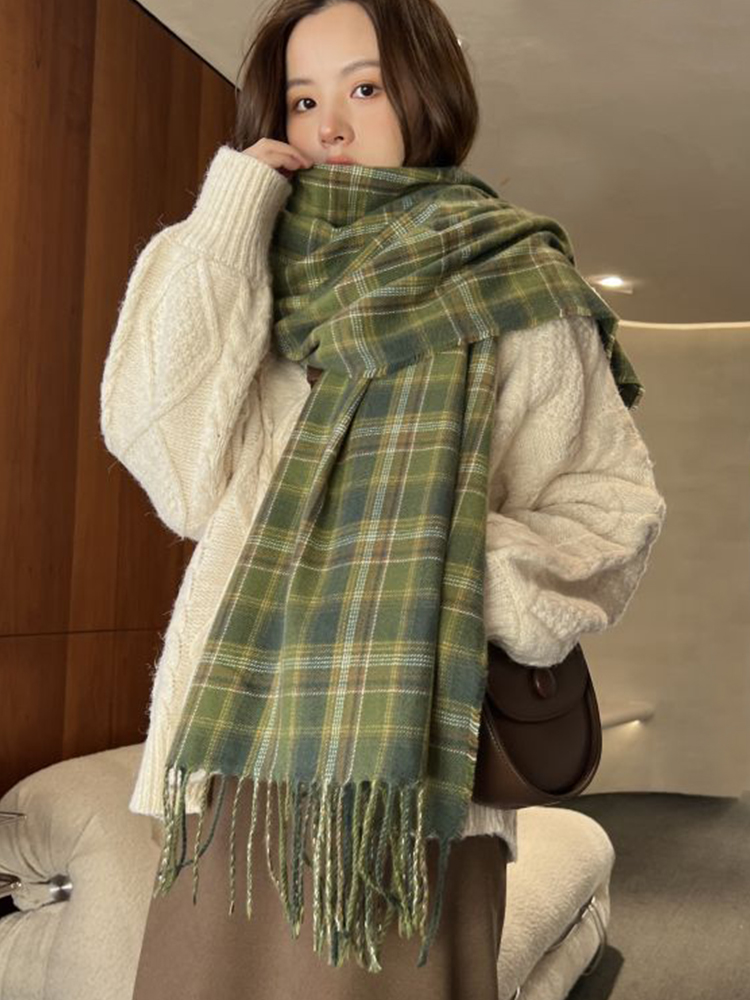 Woven Scarf Blanket - Nuova Sciarpa Donna in Imitazione Cashmere,