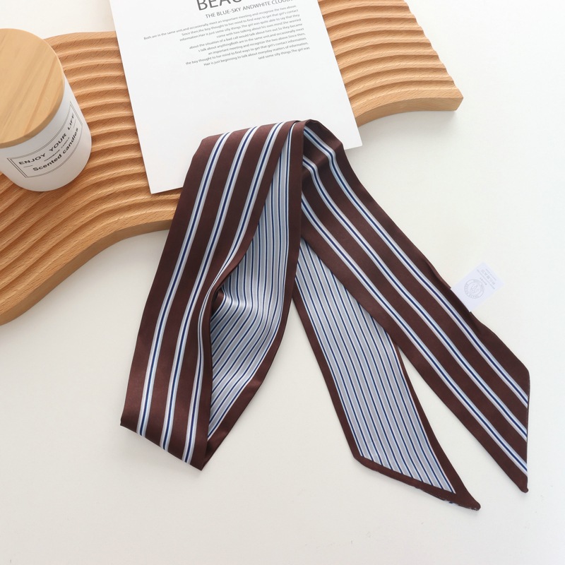 2025 Nuova piccola sciarpa di  - Silk Tie Striped recensione e prezzo