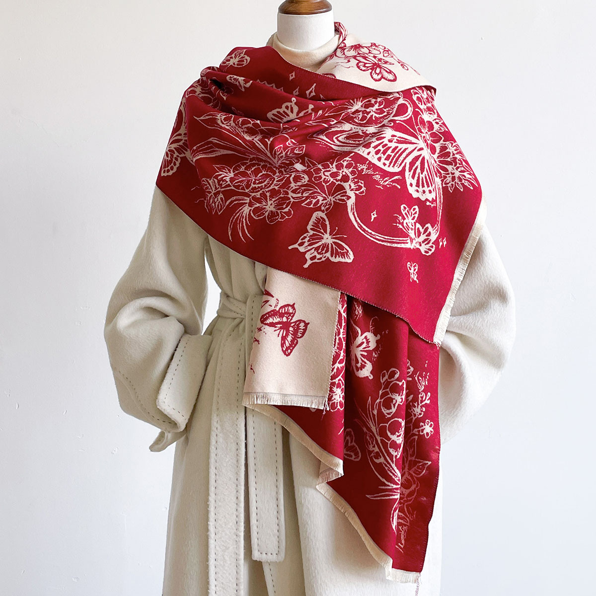 Sciarpa con frange in finto ca - Pashmina Wrap Large recensione e prezzo