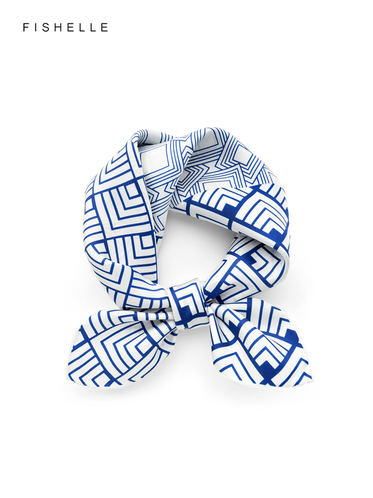 Cinese classico blu bianco por - Scarf Silk Square recensione e prezzo